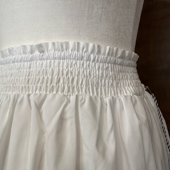 Draper James Geo Embroidered Midi Skirt Womens L Black & White A-Line Smocked - Picture 5 of 16